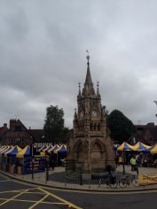 Head out towards the town center to find the clock tower - today was market day, Stratford's original economy before tourism.